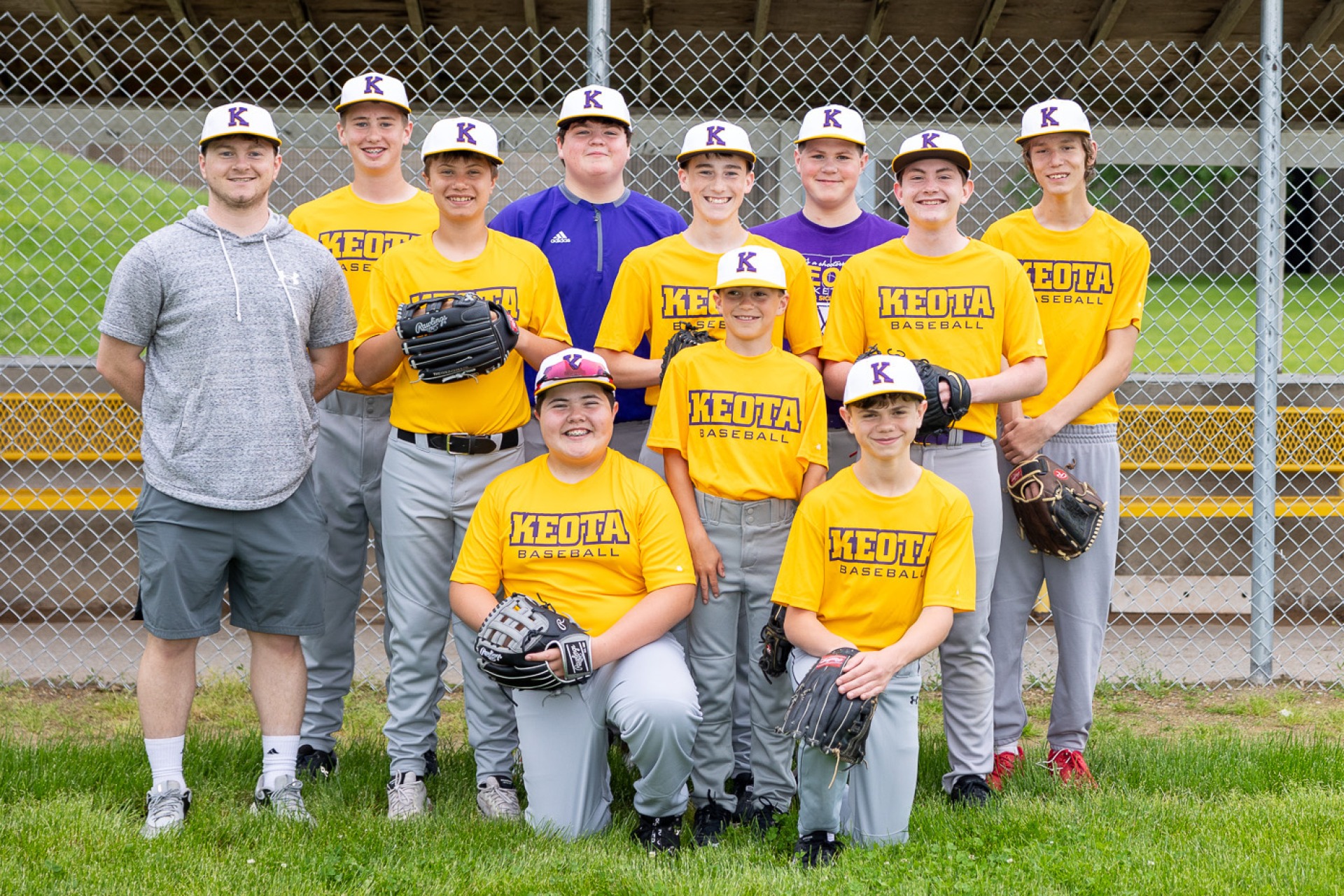 Keota Community School District Junior High baseball team.